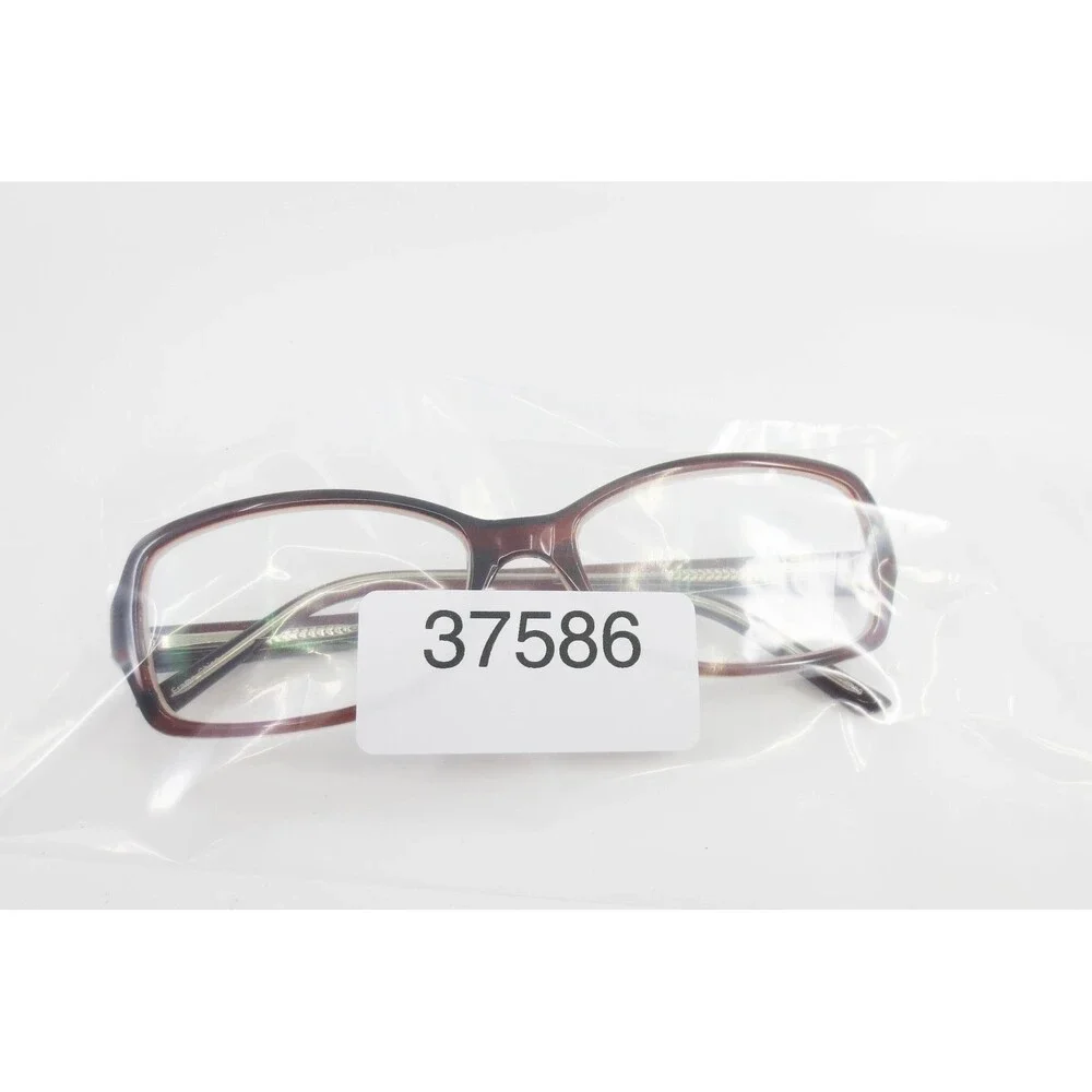 Brown Tortoise Rectangle Eyeglass Frames 54-16-135 Full Rim Glasses 37586